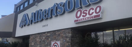 The entrance to an Albertson&#039;s grocery store is shown on Saturday, Aug. 24, 2024, in Cheyenne, Wyo.