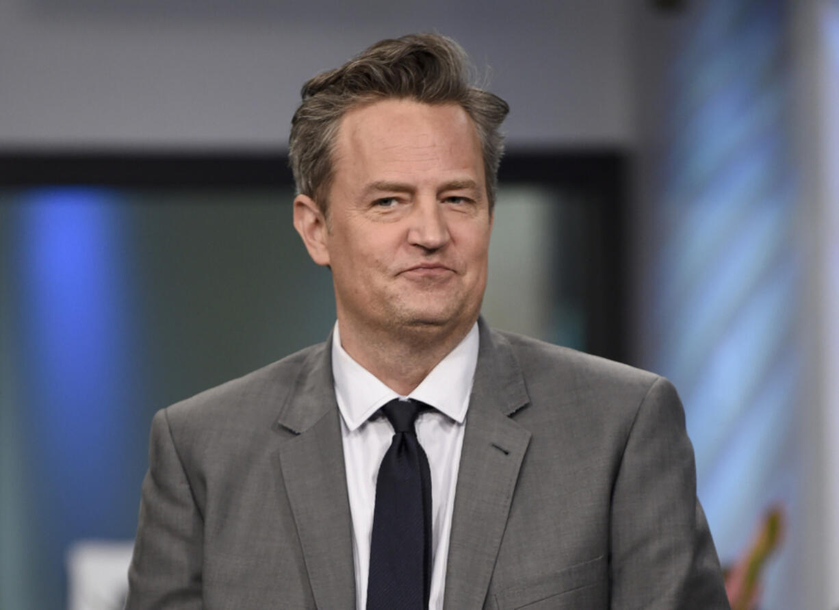 FILE - Actor Matthew Perry participates in the BUILD Speaker Series to discuss the mini-series &ldquo;The Kennedys After Camelot&rdquo; in New York on March 30, 2017.