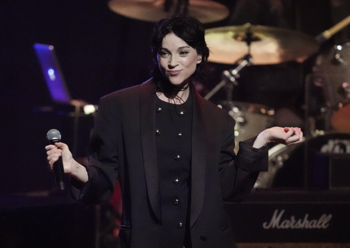 St. Vincent performs March 9, 2023, at the seventh annual Love Rocks NYC concert in New York.