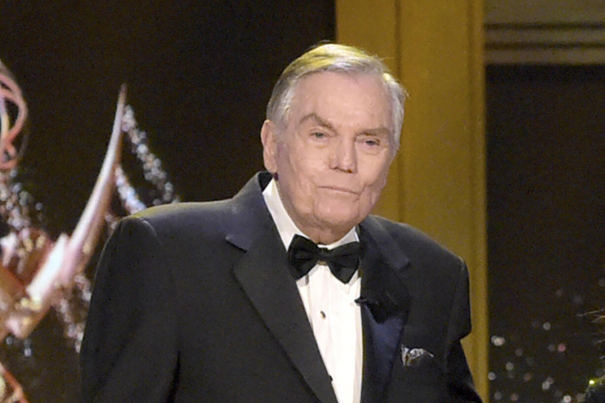 Peter Marshall appears at the 45th annual Daytime Emmy Awards at Pasadena Civic Center on April 29, 2018, in Pasadena, Calif.