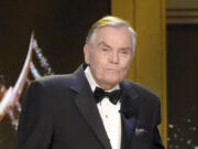 Peter Marshall appears at the 45th annual Daytime Emmy Awards at Pasadena Civic Center on April 29, 2018, in Pasadena, Calif.