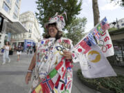 Vivianne Robinson poses July 30 during 2024 Summer Olympics, in Paris. The Olympics superfan has attended seven Games over the span of 40 years.