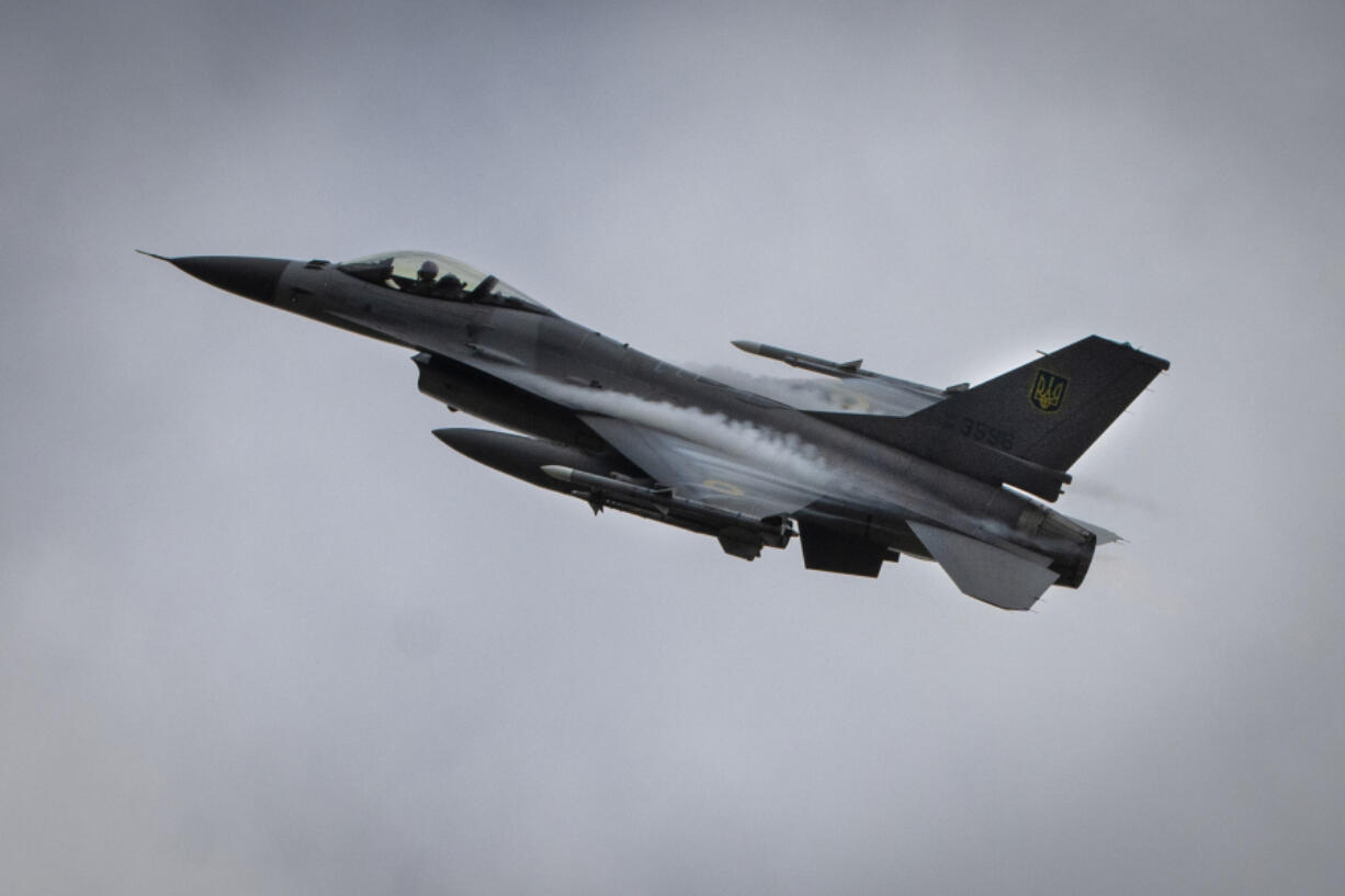 The Ukrainian Air Force&#039;s F-16 fighter jet flies in an undisclosed location in Ukraine, Sunday, Aug. 4, 2024. The F-16 fighter jets that have been delivered to Ukraine by Western countries will be flying sorties in Ukrainian skies and helping the country&#039;s current fleet of Soviet-era jets to counter Russia&#039;s invasion.