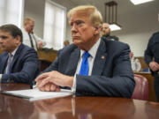 FILE - Former President Donald Trump appears at Manhattan criminal court during jury deliberations in his criminal hush money trial in New York, May 30, 2024.