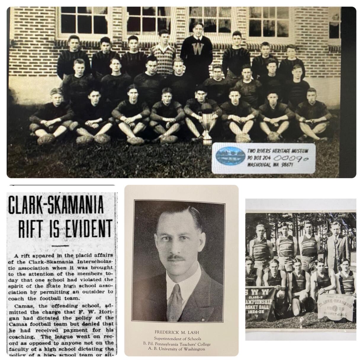 A collection of artifacts, photographs and newspaper archives from the mid-1920s showcasing schools in the region's small-schools league that formed in 1924.