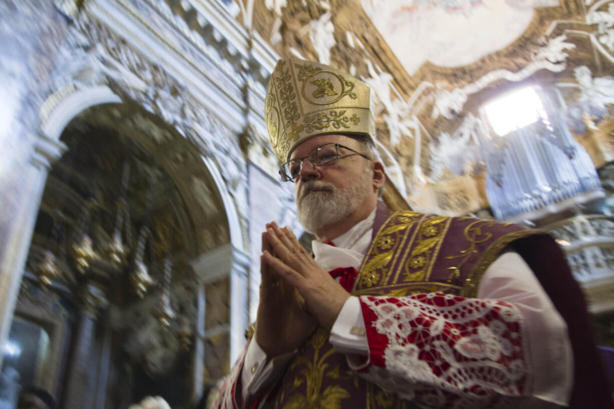 FILE - In this Sunday, March 10, 2013 file photo, U.S. Cardinal Sean Patrick O&rsquo;Malley arrives to the Santa Maria alla Vittoria church in Rome to celebrate Mass. Pope Francis on Monday, Aug. 5, 2024, accepted the resignation of Cardinal Sean O&rsquo;Malley as archbishop of Boston and named the current bishop of Providence, Rhode Island, Richard Henning, to replace him as leader of one of the most important Catholic archdioceses in the United States.