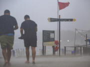 A seiche creates dangerous swimming conditions through the evening in Chicago at Ohio Street beach, Tuesday, Aug. 27, 2024.