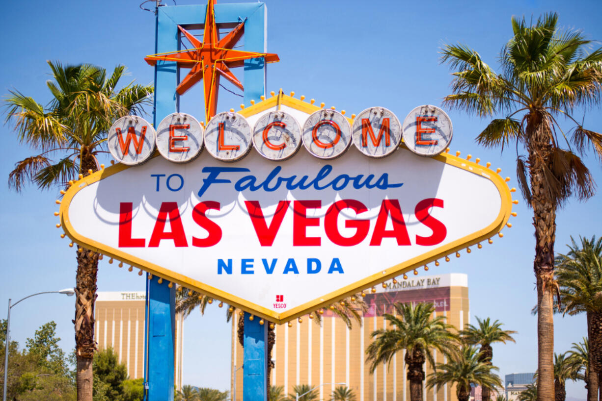 The Welcome to Las Vegas sign located on the Strip.