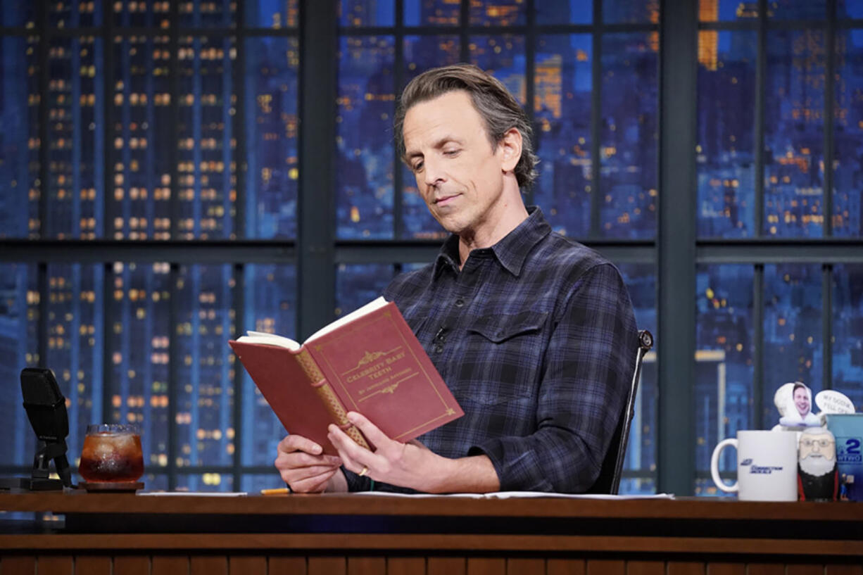 &ldquo;Late Night With Seth Meyers&rdquo; host Seth Meyers on May 2 during &ldquo;Corrections.&rdquo; (Lloyd Bishop/NBC)