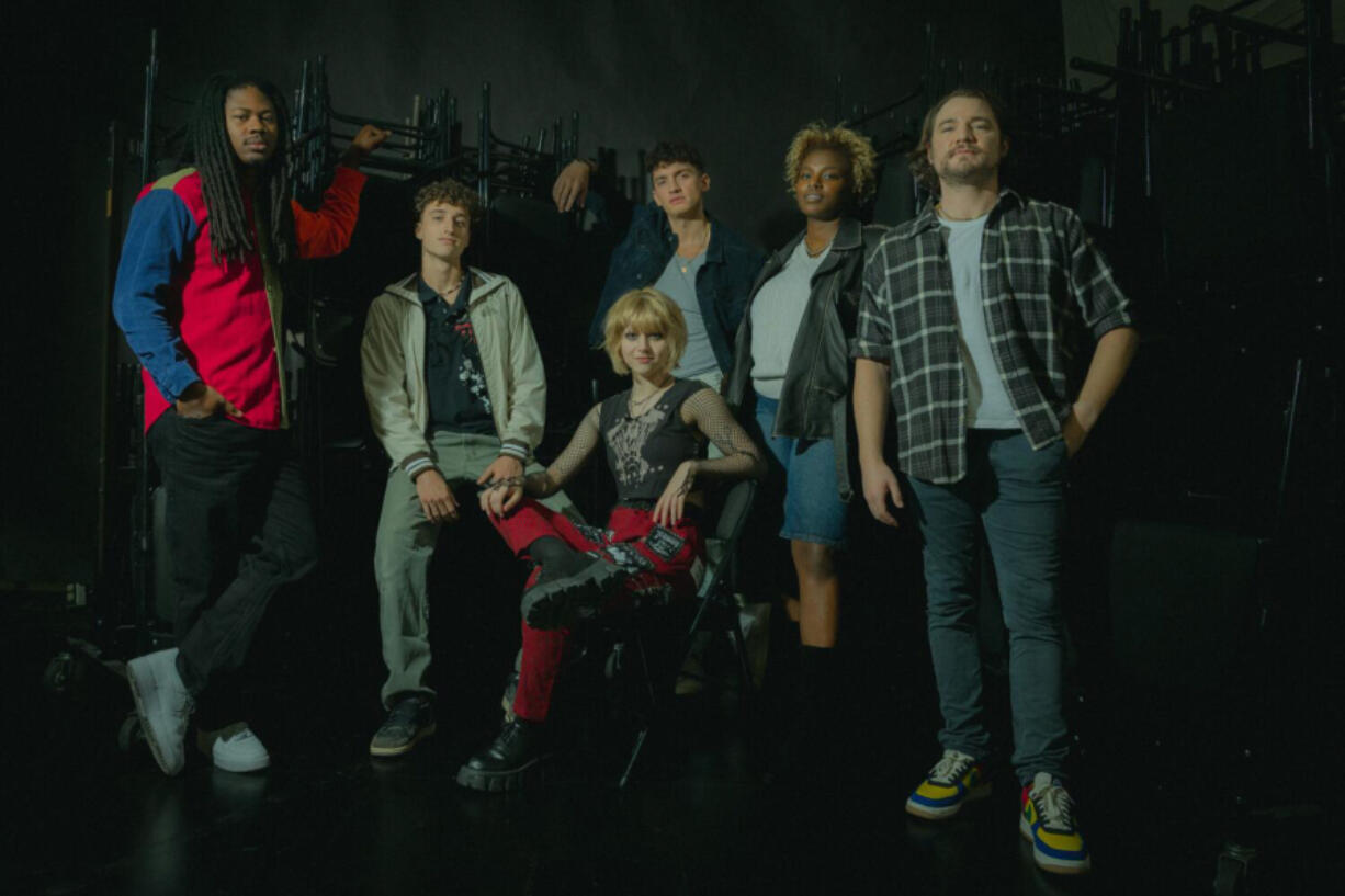 From left: Otis Jones IV, Landen Gonzalez, Lark Detweiler, Daniel Durant, Mars Rucker and James Oliver of &ldquo;American Idiot,&rdquo; the Center Theatre Group/Deaf West Theatre production, pose for a portrait on Aug. 25 in Los Angeles.