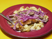 Smothered Pork Chops with Mustard Shallot Sauce.