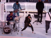 Dr. Dre, Snoop Dogg, Eminem, Mary J. Blige and Kendrick Lamar perform during halftime in Super Bowl LVI at SoFi Stadium on Feb. 13 2022, in Inglewood, Calif. (Allen J.