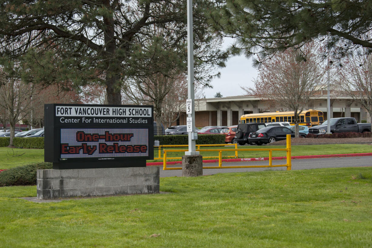 Fort Vancouver High School is seen April 11, 2017.