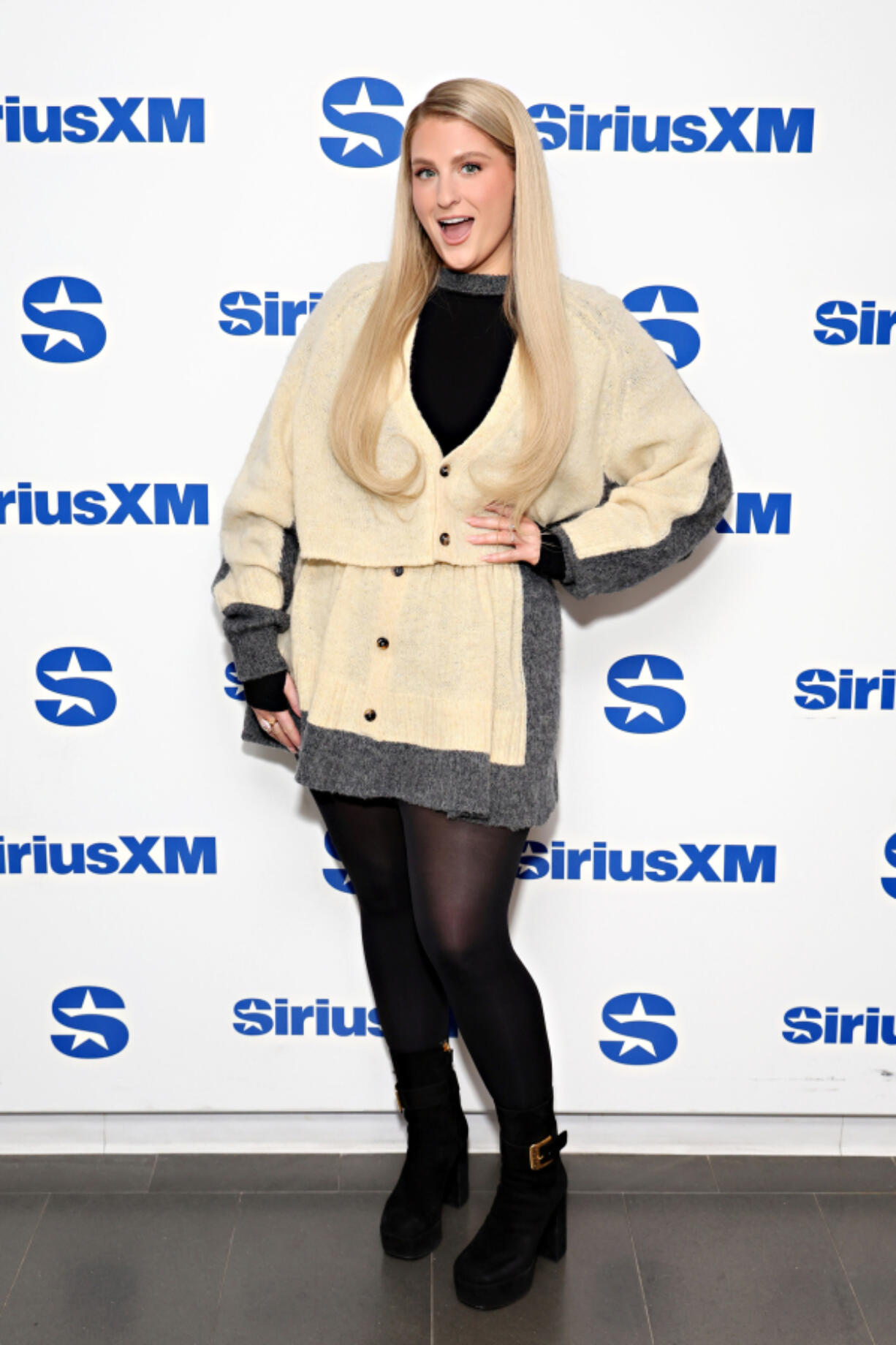 Meghan Trainor visits the SiriusXM Studios on March 19, 2024, in New York City.