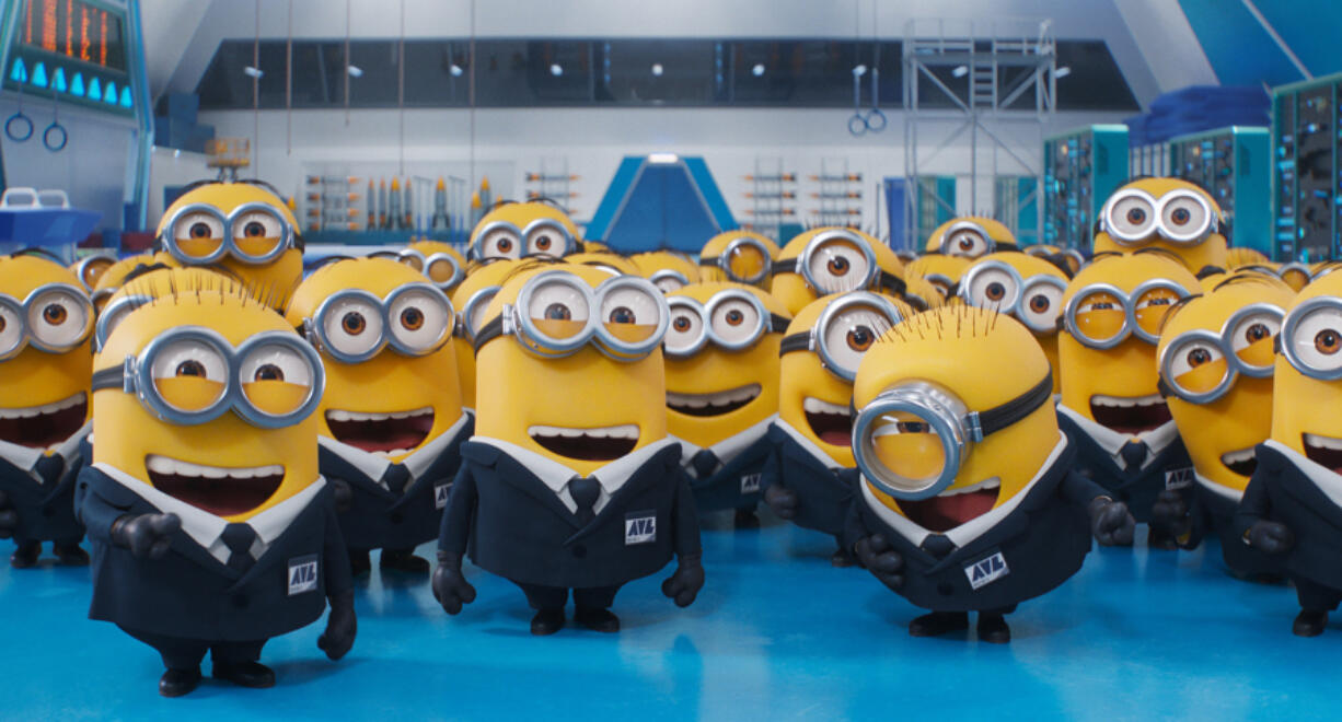 Minions in a scene from the movie &ldquo;Despicable Me 4.&rdquo; (Illumination &amp; Universal Pictures/TNS)