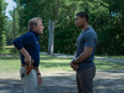 Don Johnson, left, and Aaron Pierre in &ldquo;Rebel Ridge.&rdquo; (Allyson Riggs/Netflix/TNS)