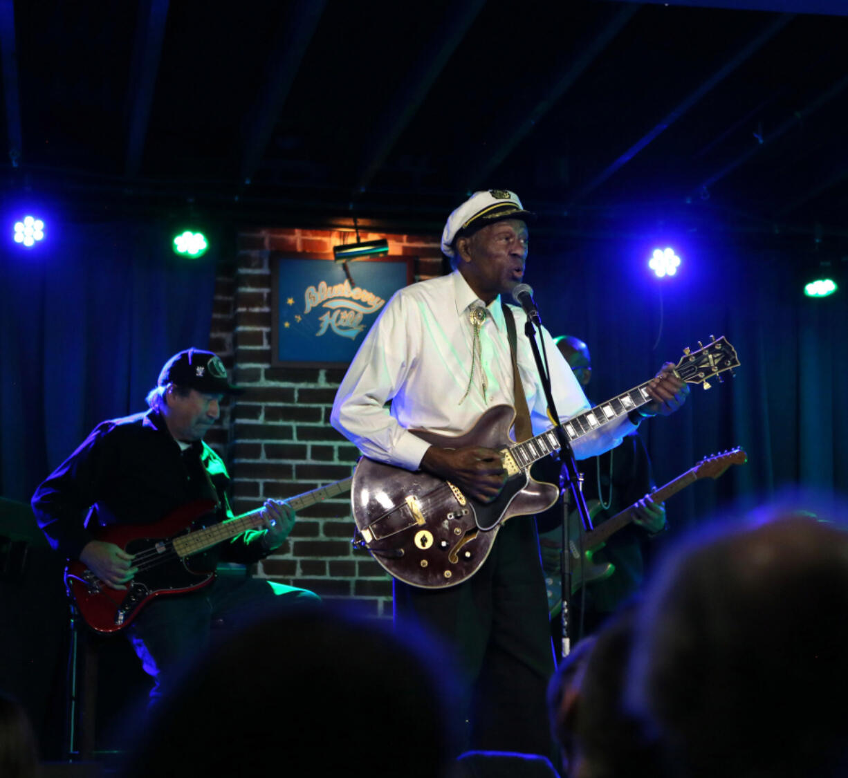 Chuck Berry performs on stage in the Duck Room at Blueberry Hill in University City on Dec. 11, 2013. (David Carson/St.