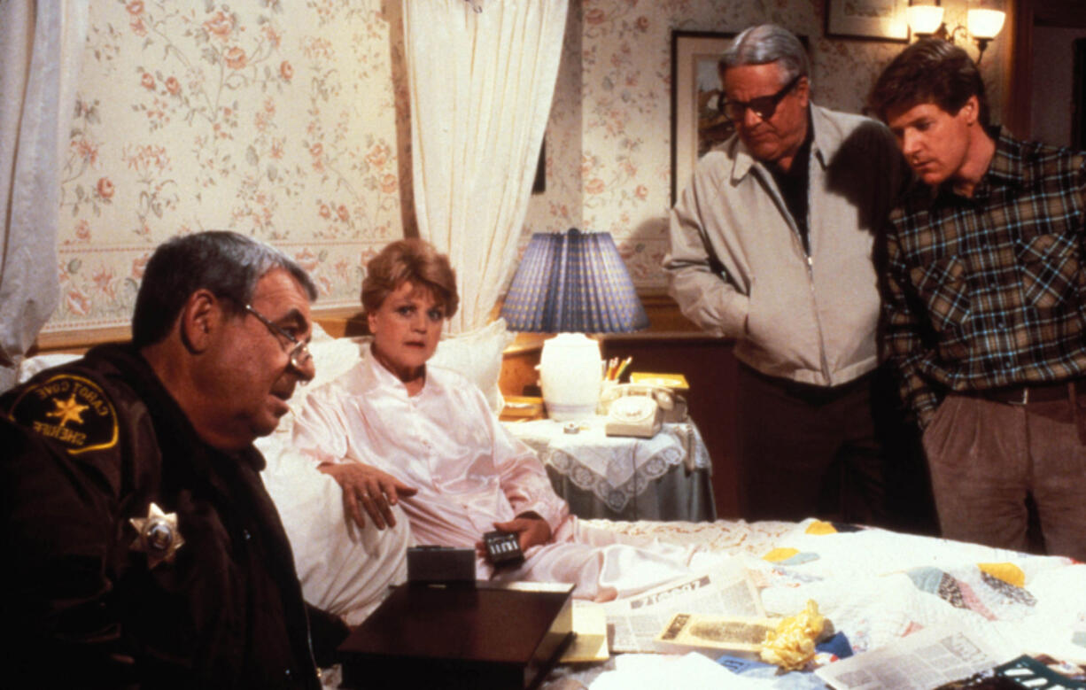 From left, Tom Bosley, Angela Lansbury, William Windom and Michael Horton in &ldquo;Murder, She Wrote.&rdquo; (Globe Photos/Zuma Press/TNS)