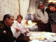 From left, Tom Bosley, Angela Lansbury, William Windom and Michael Horton in &ldquo;Murder, She Wrote.&rdquo; (Globe Photos/Zuma Press/TNS)