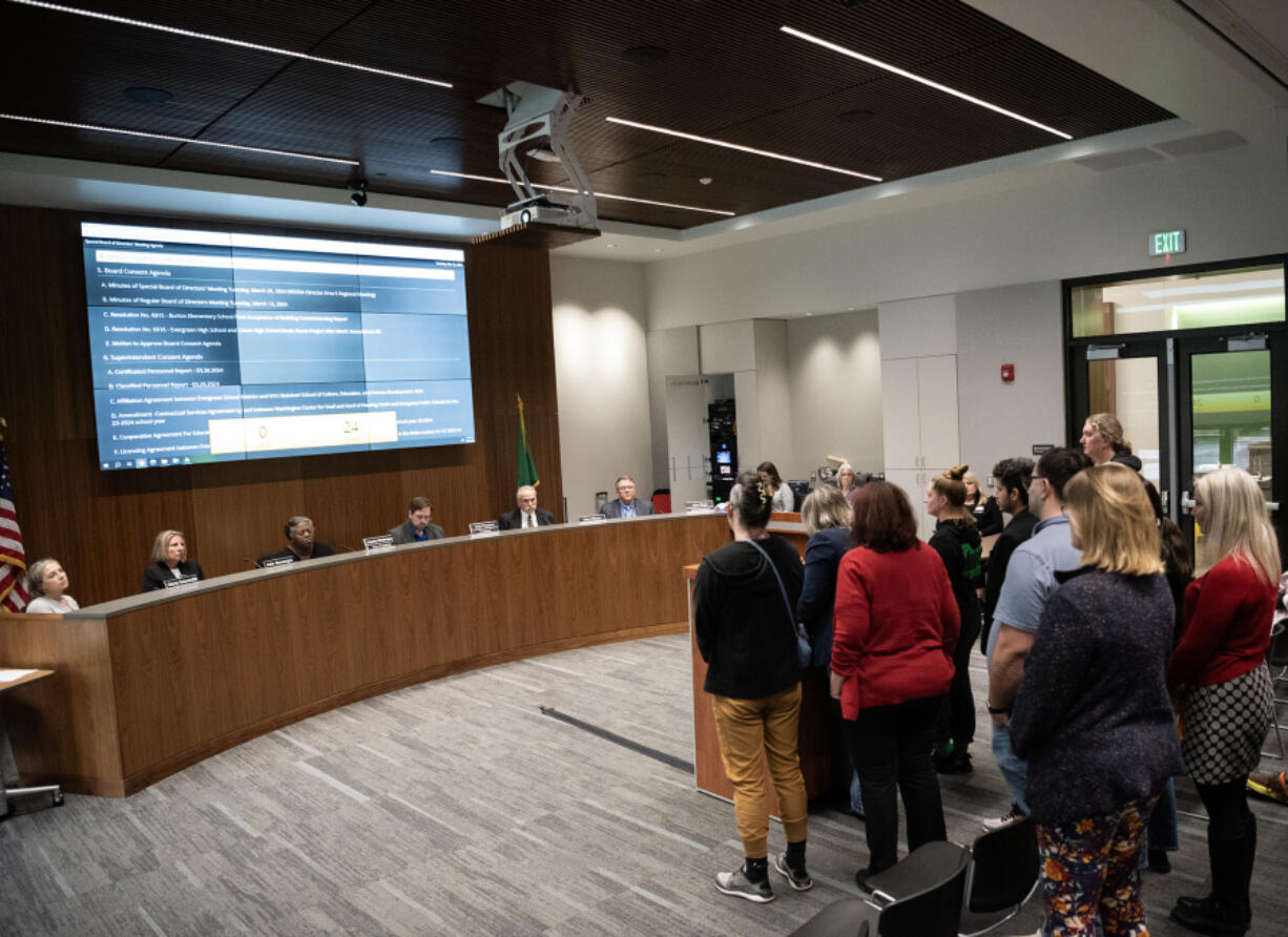 School board meetings across Clark County have become more contentious in recent years, with parents squaring off with boards on budget cuts, priorities and unions. But an Evergreen parent group is working with the League of Women Voters to make communication better.