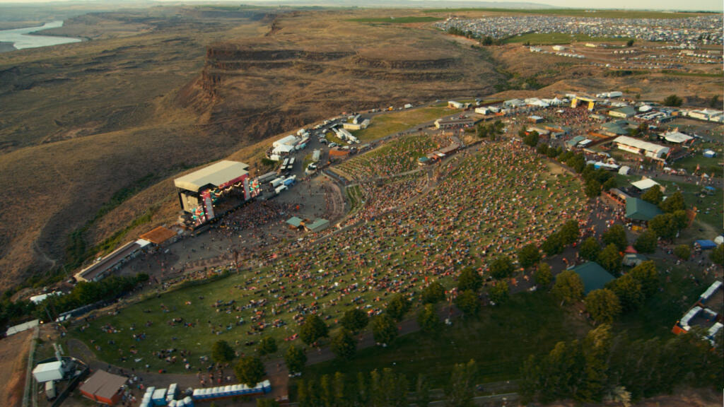 A birds-eye view of the Gorge Amphitheater.