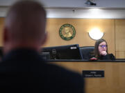 Clark County District Court Judge Kristen Parcher is the presiding judge in the court. District Court  says it will no longer file probation violations amid a shortage of public defenders.