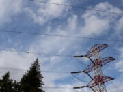 Powerlines are seen near the Bonneville Lock and Dam from the Washington side of the Columbia River. The challenges connecting a new energy-intensive business development to the region&rsquo;s power grid can be costly and time consuming, perhaps making the county less attractive for these endeavors.