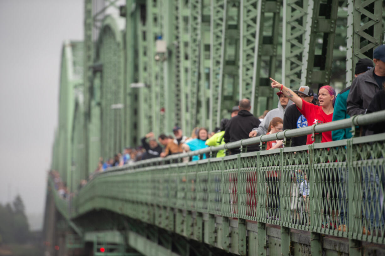 2024 Hands Across The Bridge annual event, which starts at Esther Short Park and eventually heads to the I-5 Bridge where attendees hold hands the entire length of the bridge.