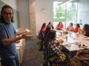 CEO Paul Burgess introduces Fourth Plain Forward&rsquo;s Birth Keepers doula program Sept. 7.