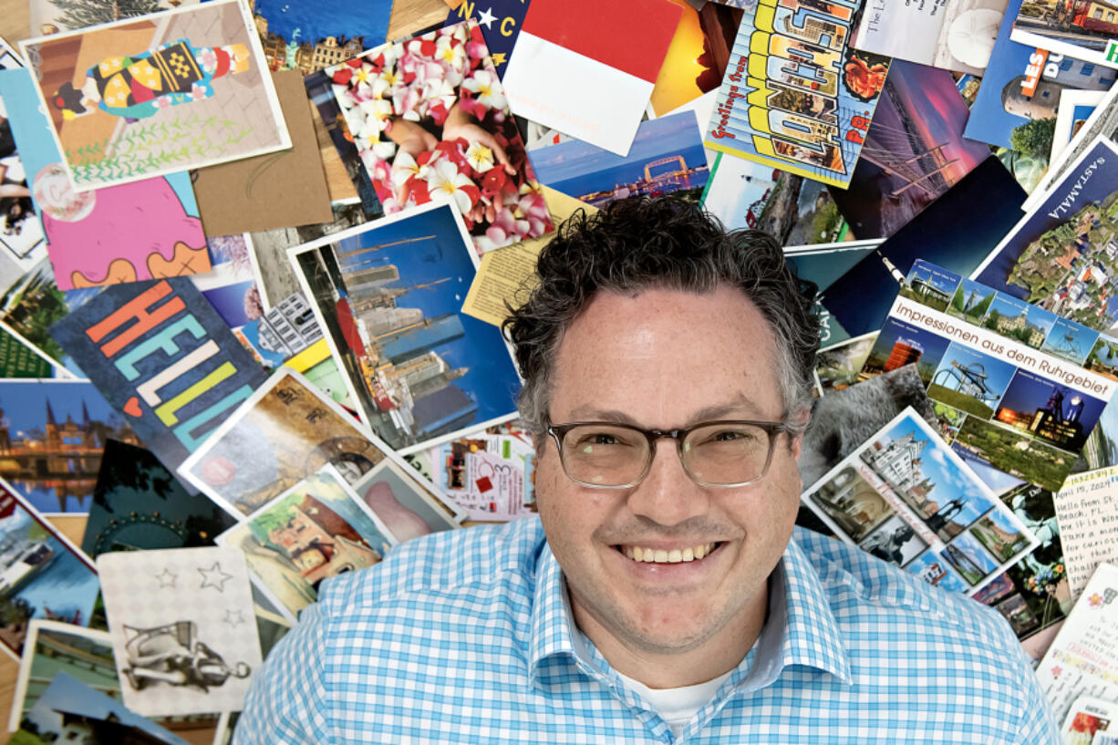 Jeff Weiss of Camas takes joy in knowing that friendly strangers all over the globe have sent him close to 1,800 personal postcards via a website called Postcrossing.com. &ldquo;When I receive a postcard I know that the sender sat down and wrote it with intention,&rdquo; he said.