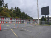 A fence blocks access to Kalama&rsquo;s OYO Hotel, which the Port of Kalama will demolish soon.