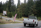 A motorist drives past La Uva Fortuna Farms east of Battle Ground on Wednesday morning. Owners of the winery announced it will close by year&rsquo;s end.