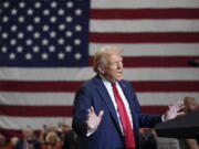 Republican presidential nominee former President Donald Trump speaks during a campaign event, Wednesday, Sept. 25, 2024, in Mint Hill, N.C.