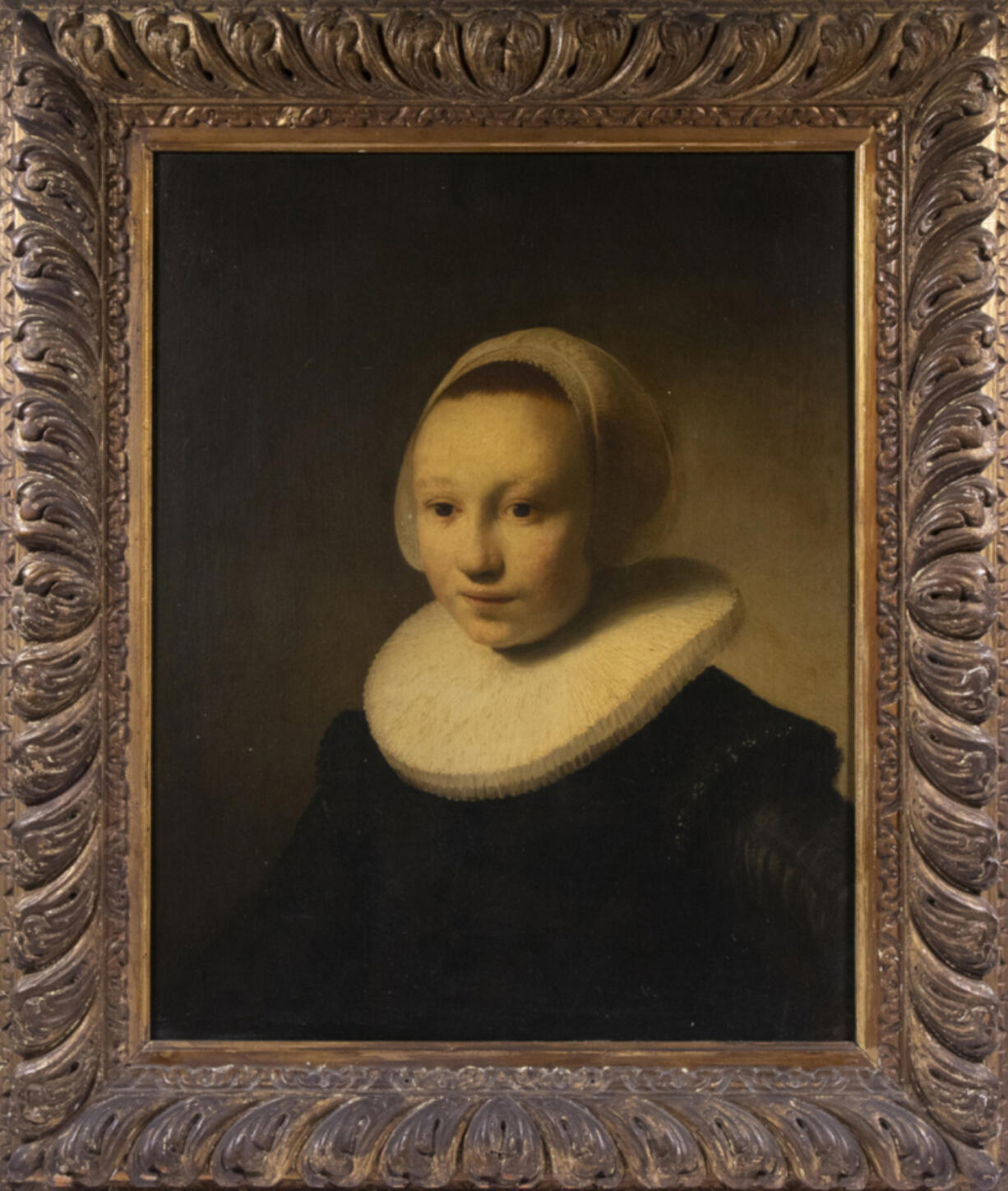 This undated photo shows a 17th century painting, &ldquo;Portrait of a Girl,&rdquo; by the Dutch artist Rembrandt, which was sold at auction for $1.4 million on Aug. 24, 2024 by Thomaston Place Auction Galleries in Thomaston, Maine.