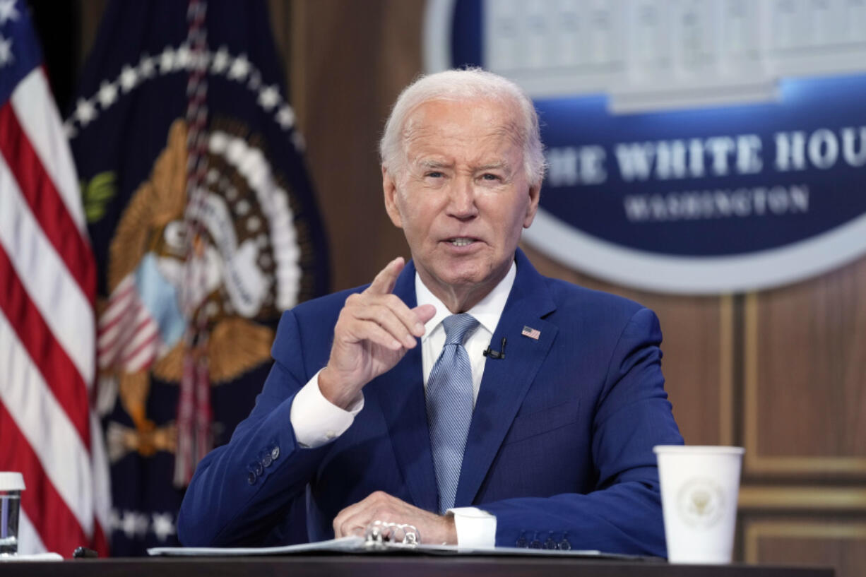 President Joe Biden speaks in the South Court Auditorium on the White House complex in Washington, Tuesday, Sept. 3, 2024, to kickoff the Investing in America event.