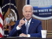 President Joe Biden speaks in the South Court Auditorium on the White House complex in Washington, Tuesday, Sept. 3, 2024, to kickoff the Investing in America event.