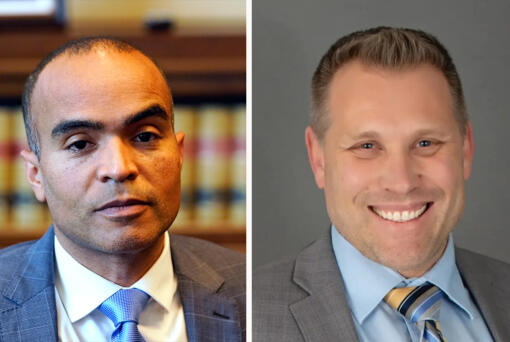 Candidates for Washington attorney general Nick Brown, left, and Pete Serrano (Provided photos)