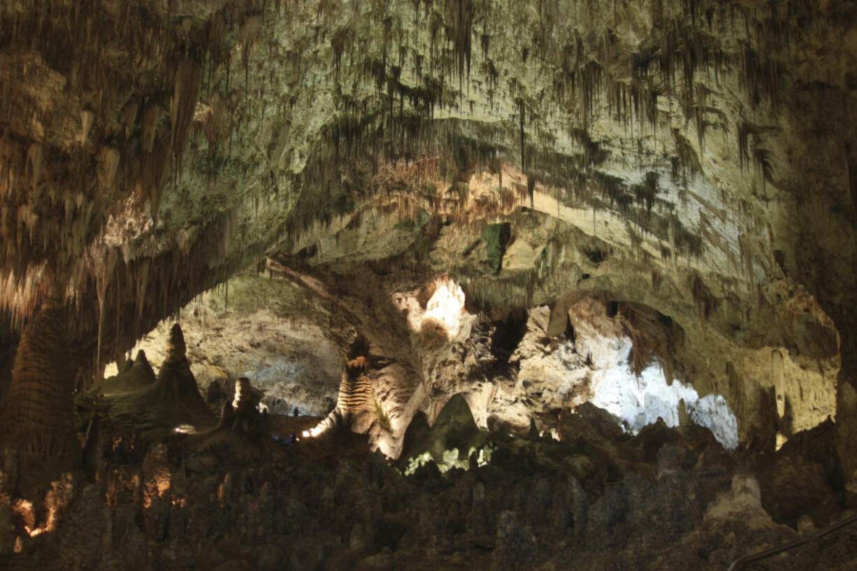 Hundreds of cave formations are shown decorating the Big Room at Carlsbad Caverns National Park near Carlsbad, N.M., Dec. 18, 2010.