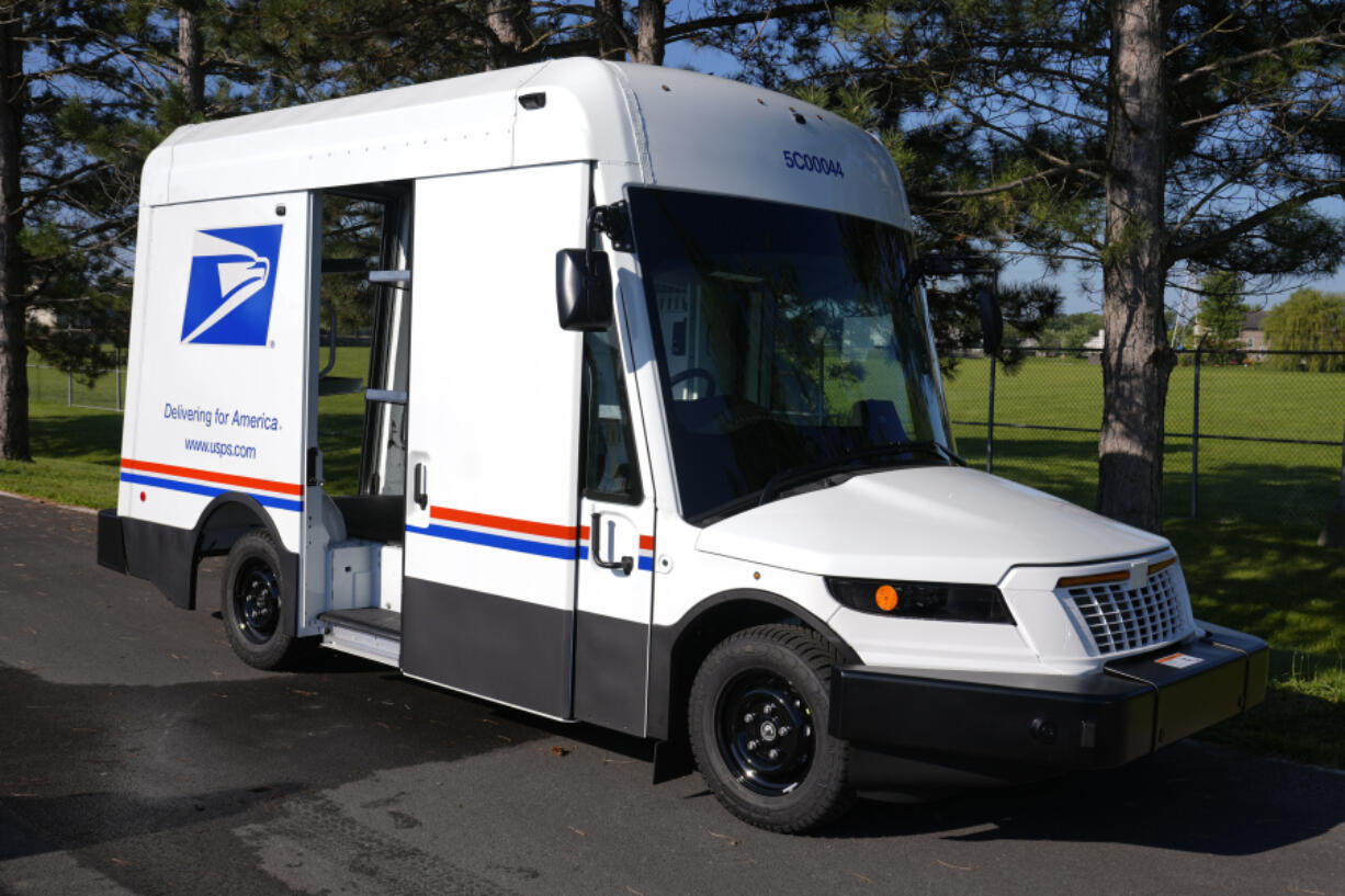 The U.S. Postal Service&#039;s next-generation delivery vehicle is displayed at the Kokomo Sorting and Delivery Center in Kokomo, Ind., Thursday, Aug. 29, 2024.