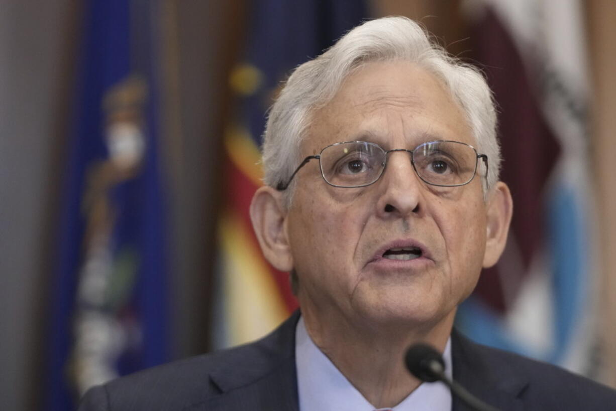 Attorney General Merrick Garland speaks during a meeting of the Justice Department&#039;s Election Threats Task Force, at the Department of Justice, Wednesday, Sept. 4, 2024, in Washington.