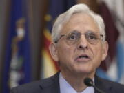 Attorney General Merrick Garland speaks during a meeting of the Justice Department&#039;s Election Threats Task Force, at the Department of Justice, Wednesday, Sept. 4, 2024, in Washington.