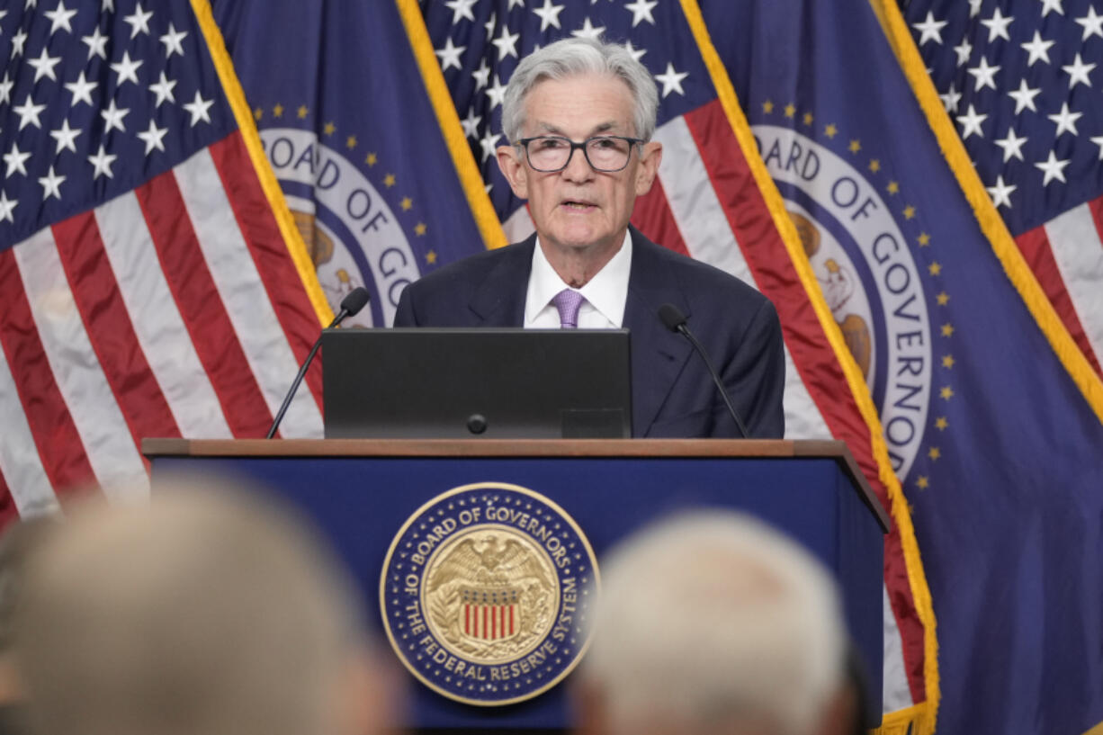 Federal Reserve Board Chairman Jerome Powell speaks during a news conference at the Federal Reserve in Washington, Wednesday, Sept. 18, 2024.