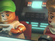 Lego characters Pharrell Williams, left, and Gwen Stefani in a scene from &ldquo;Piece By Piece.&rdquo; (Focus Features)