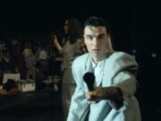 David Byrne in a scene from &ldquo;Stop Making Sense.&rdquo; (Jordan Cronenweth/A24)