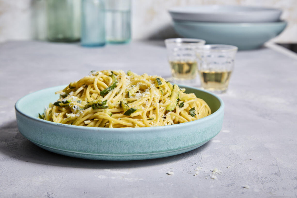 Pasta With Pecorino-Zucchini Sauce and Basil (Milk Street)