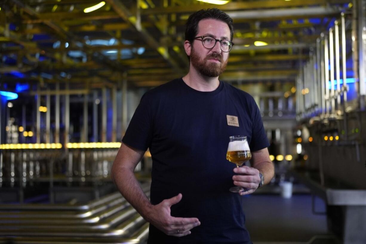 Head Brewmaster Tobias Zollo gestures Sept. 20 at the Weihenstephan brewery in Freising, Germany,.