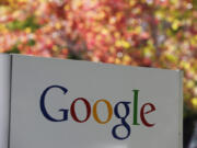 FILE - A sign at Google headquarters in Mountain View, Calif. is shown on Oct. 8, 2010.