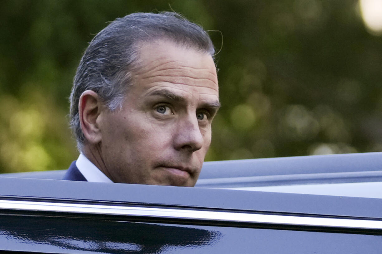 Hunter Biden steps into a vehicle as he leaves federal court, Thursday, Sept. 5, 2024, in Los Angeles, after pleading guilty to federal tax charges.