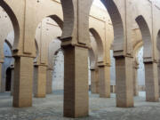 The interior of the Great Mosque of Tinmel is seen in the Atlas mountain village of Tinmel, outside of Marrakech, Morocco, in 2022.