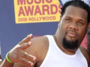 FILE - DJ Fatman Scoop arrives at the 2008 MTV Video Music Awards held at Paramount Pictures Studio Lot in Los Angeles on Sunday, Sept. 7, 2008.